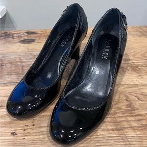 Lauren by Ralph Lauren Black Patent Leather Pumps